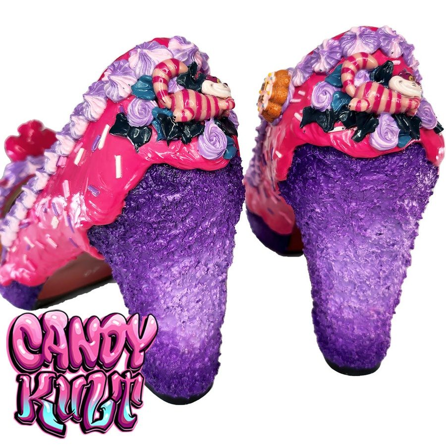 Cheshire Tea Party Cake High Heel Shoes - Candy Kult - Candy Cult - Candy Kult Land - Wishbone - Boo Kitty - Panku - Frosti - Toxic Kitten - Hex-Heart - Cult Candy - Cake High Heels - [product_vendor}