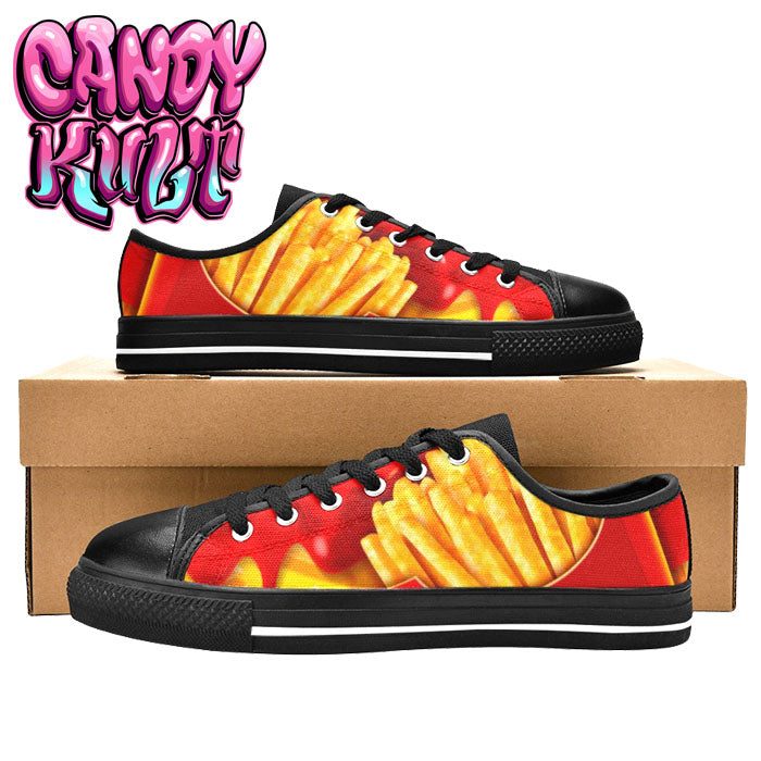 Want Fries With That? Women's Low Canvas Shoes - Candy Kult - Candy Cult - Candy Kult Land - Wishbone - Boo Kitty - Panku - Frosti - Toxic Kitten - Hex-Heart - Cult Candy - Cake High Heels - [product_vendor}