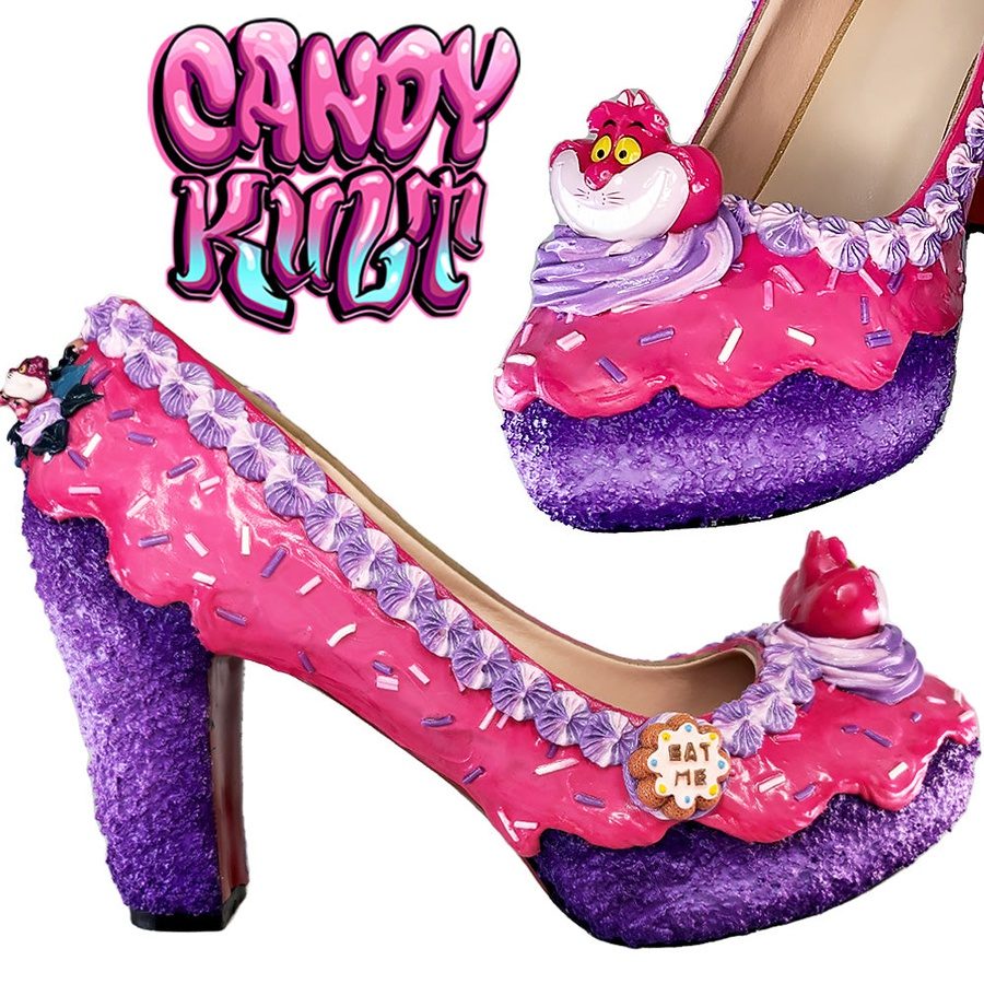 Cheshire Tea Party Cake High Heel Shoes - Candy Kult - Candy Cult - Candy Kult Land - Wishbone - Boo Kitty - Panku - Frosti - Toxic Kitten - Hex-Heart - Cult Candy - Cake High Heels - [product_vendor}