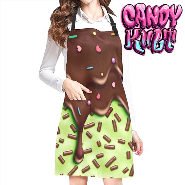 Sprinkles Please Choc Mint Candy Kult Apron - Candy Kult - Candy Cult - Candy Kult Land - Wishbone - Boo Kitty - Panku - Frosti - Toxic Kitten - Hex-Heart - Cult Candy - Cake High Heels - [product_vendor}