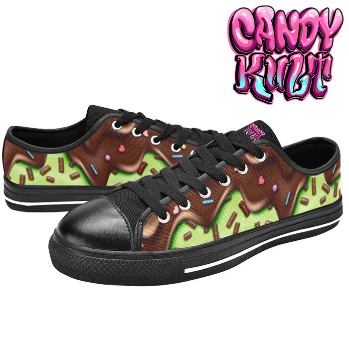 Sprinkles Please Choc Mint Men's Low Canvas Shoes - Candy Kult - Candy Cult - Candy Kult Land - Wishbone - Boo Kitty - Panku - Frosti - Toxic Kitten - Hex-Heart - Cult Candy - Cake High Heels - [product_vendor}