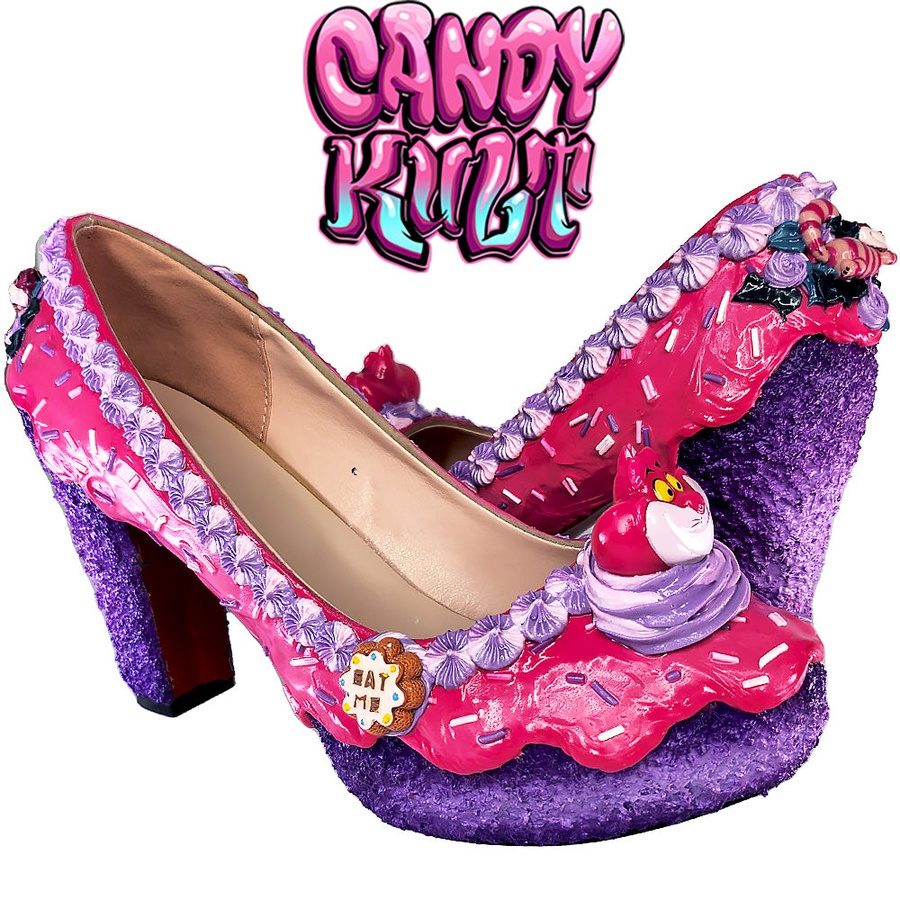 Cheshire Tea Party Cake High Heel Shoes - Candy Kult - Candy Cult - Candy Kult Land - Wishbone - Boo Kitty - Panku - Frosti - Toxic Kitten - Hex-Heart - Cult Candy - Cake High Heels - [product_vendor}