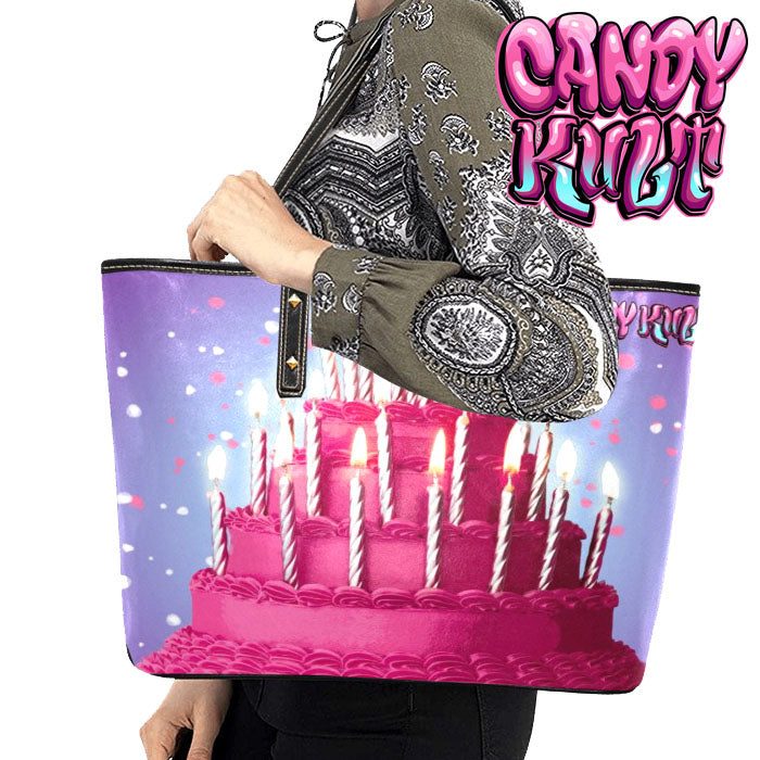 Fit For A Princess Cake Candy Kult Large Tote Bag - Candy Kult - Candy Cult - Candy Kult Land - Wishbone - Boo Kitty - Panku - Frosti - Toxic Kitten - Hex-Heart - Cult Candy - Cake High Heels - [product_vendor}