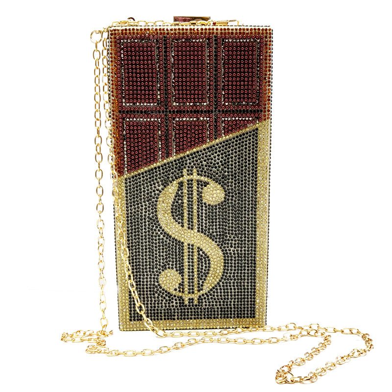 Luxe Chocolate Crystalized Clutch Purse / Crossbody - Candy Kult - Candy Cult - Candy Kult Land - Wishbone - Boo Kitty - Panku - Frosti - Toxic Kitten - Hex-Heart - Cult Candy - Cake High Heels - [product_vendor}