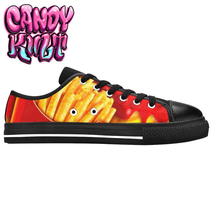 Want Fries With That? Women's Low Canvas Shoes - Candy Kult - Candy Cult - Candy Kult Land - Wishbone - Boo Kitty - Panku - Frosti - Toxic Kitten - Hex-Heart - Cult Candy - Cake High Heels - [product_vendor}
