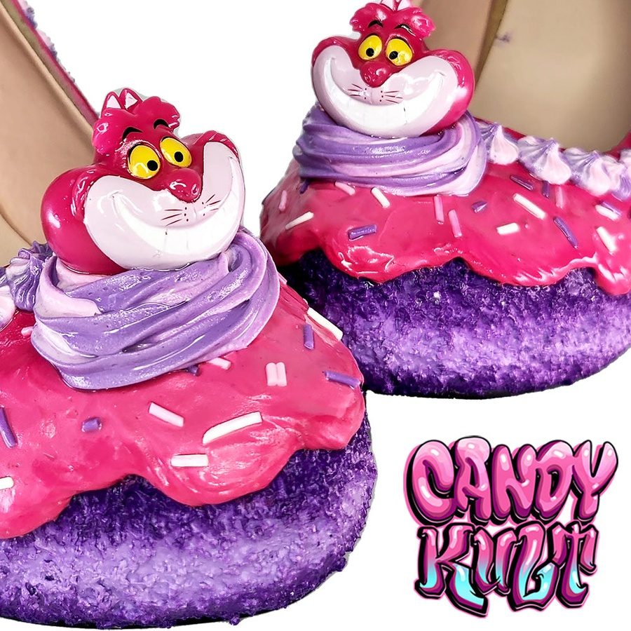 Cheshire Tea Party Cake High Heel Shoes - Candy Kult - Candy Cult - Candy Kult Land - Wishbone - Boo Kitty - Panku - Frosti - Toxic Kitten - Hex-Heart - Cult Candy - Cake High Heels - [product_vendor}