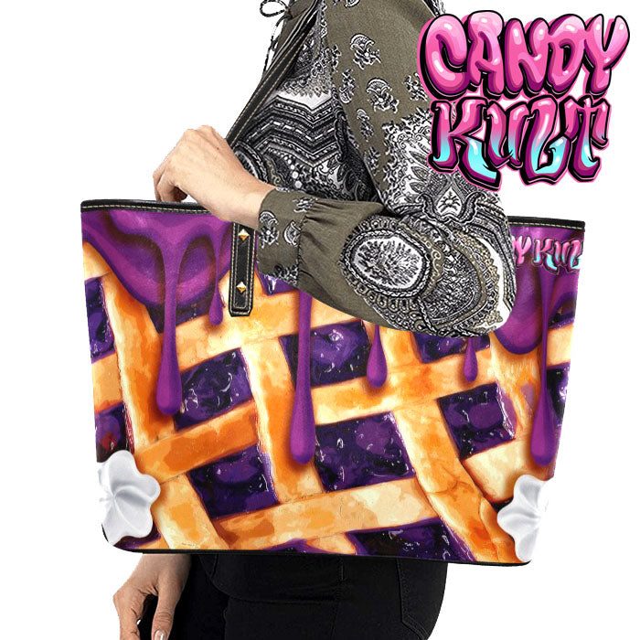 Blueberry Pie Candy Kult Large Tote Bag - Candy Kult - Candy Cult - Candy Kult Land - Wishbone - Boo Kitty - Panku - Frosti - Toxic Kitten - Hex-Heart - Cult Candy - Cake High Heels - [product_vendor}