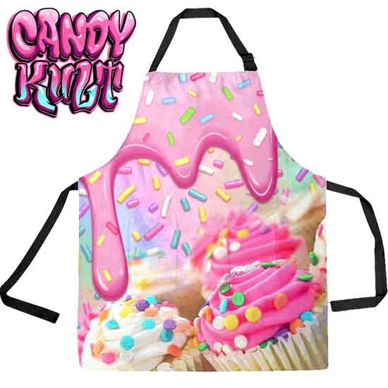 Rainbow Confetti Cupcakes Candy Kult Apron - Candy Kult - Candy Cult - Candy Kult Land - Wishbone - Boo Kitty - Panku - Frosti - Toxic Kitten - Hex-Heart - Cult Candy - Cake High Heels - [product_vendor}