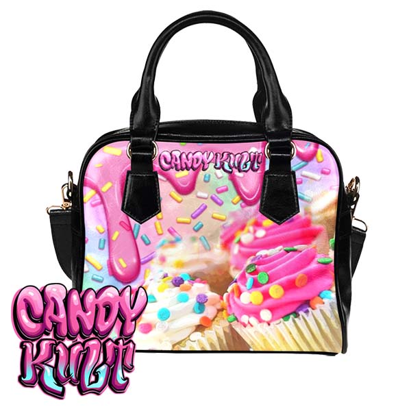 Rainbow Confetti Cupcakes Candy Kult Classic Convertible Crossbody Handbag - Candy Kult - Candy Cult - Candy Kult Land - Wishbone - Boo Kitty - Panku - Frosti - Toxic Kitten - Hex-Heart - Cult Candy - Cake High Heels - [product_vendor}