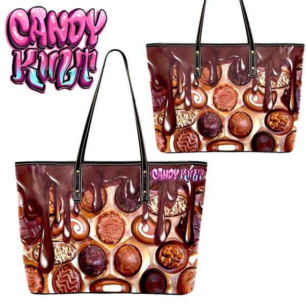Box Of Chocolates Candy Kult Large Tote Bag - Candy Kult - Candy Cult - Candy Kult Land - Wishbone - Boo Kitty - Panku - Frosti - Toxic Kitten - Hex-Heart - Cult Candy - Cake High Heels - [product_vendor}