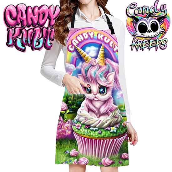 Flossie The Kitticorn Candy Kreeps Candy Kult Apron - Candy Kult - Candy Cult - Candy Kult Land - Wishbone - Boo Kitty - Panku - Frosti - Toxic Kitten - Hex-Heart - Cult Candy - Cake High Heels - [product_vendor}