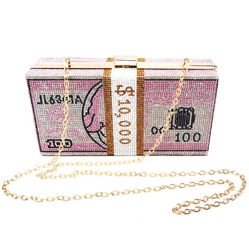 Bubblegum Bills Crystalized Clutch Purse / Crossbody - Candy Kult - Candy Cult - Candy Kult Land - Wishbone - Boo Kitty - Panku - Frosti - Toxic Kitten - Hex-Heart - Cult Candy - Cake High Heels - [product_vendor}