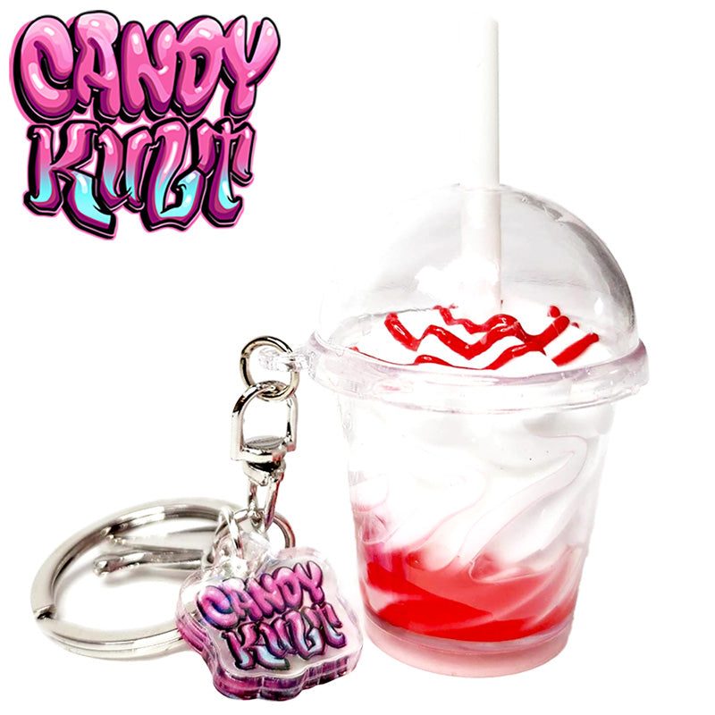 Large Strawberry Sundae Candy Kult Key Chain Candy Kult key chain key ring keychain Candy Cult - Candy Kult Land - Wishbone - Boo Kitty - Panku - Frosti - Toxic Kitten - Hex - Heart - Cult Candy - Ca