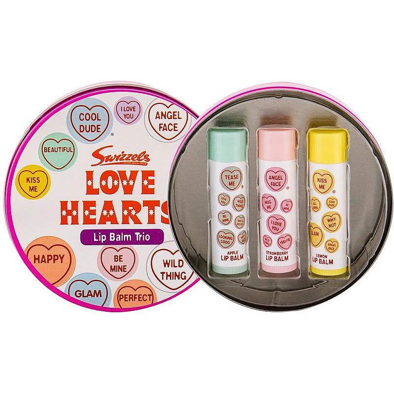 Love Hearts Candy Lip Balm Tin Trio Set Candy Kult Candy Cult - Candy Kult Land - Wishbone - Boo Kitty - Panku - Frosti - Toxic Kitten - Hex - Heart - Cult Candy - Ca