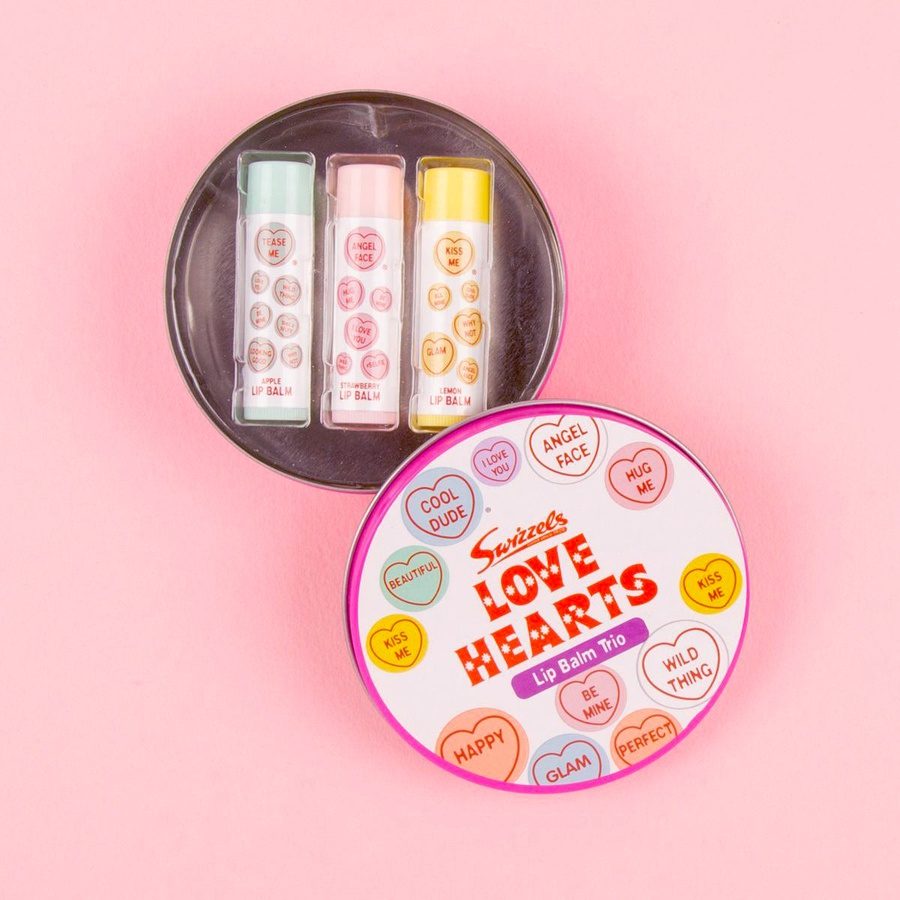 Love Hearts Candy Lip Balm Tin Trio Set Candy Kult Candy Cult - Candy Kult Land - Wishbone - Boo Kitty - Panku - Frosti - Toxic Kitten - Hex - Heart - Cult Candy - Ca