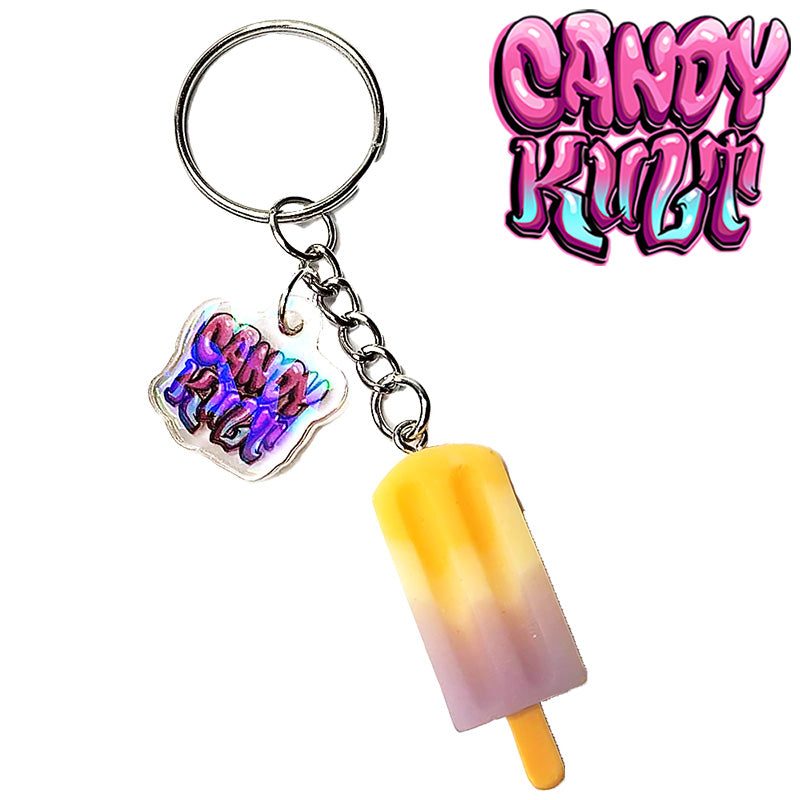 Passionfruit Ice block Candy Kult Key Chain Candy Kult key chain key ring keychain Candy Cult - Candy Kult Land - Wishbone - Boo Kitty - Panku - Frosti - Toxic Kitten - Hex - Heart - Cult Candy - Ca