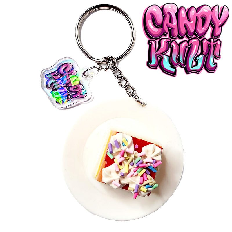 Piece Of Cake Candy Kult Key Chain Candy Kult key chain key ring keychain Candy Cult - Candy Kult Land - Wishbone - Boo Kitty - Panku - Frosti - Toxic Kitten - Hex - Heart - Cult Candy - Ca