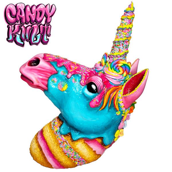 Rainbow Cake Unicorn Sculpture Candy Kult Cake Unicorns Candy Cult - Candy Kult Land - Wishbone - Boo Kitty - Panku - Frosti - Toxic Kitten - Hex - Heart - Cult Candy - Ca