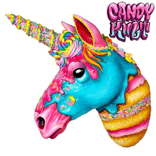 Rainbow Cake Unicorn Sculpture Candy Kult Cake Unicorns Candy Cult - Candy Kult Land - Wishbone - Boo Kitty - Panku - Frosti - Toxic Kitten - Hex - Heart - Cult Candy - Ca