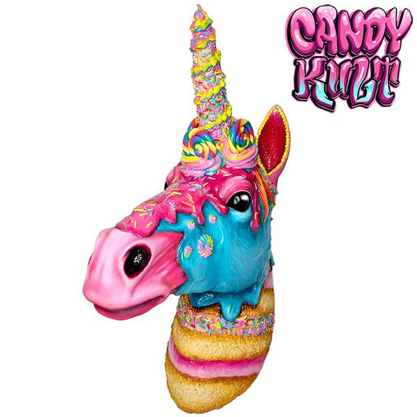 Rainbow Cake Unicorn Sculpture Candy Kult Cake Unicorns Candy Cult - Candy Kult Land - Wishbone - Boo Kitty - Panku - Frosti - Toxic Kitten - Hex - Heart - Cult Candy - Ca