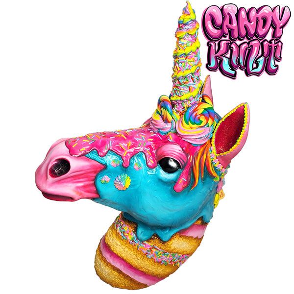 Rainbow Cake Unicorn Sculpture Candy Kult Cake Unicorns Candy Cult - Candy Kult Land - Wishbone - Boo Kitty - Panku - Frosti - Toxic Kitten - Hex - Heart - Cult Candy - Ca