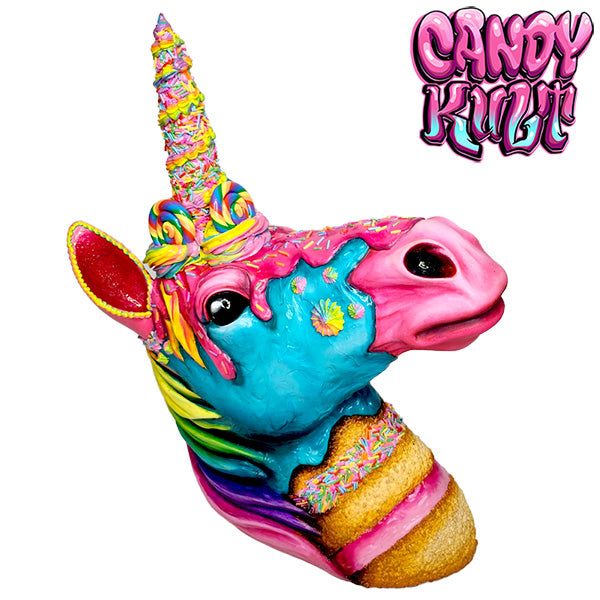 Rainbow Cake Unicorn Sculpture Candy Kult Cake Unicorns Candy Cult - Candy Kult Land - Wishbone - Boo Kitty - Panku - Frosti - Toxic Kitten - Hex - Heart - Cult Candy - Ca