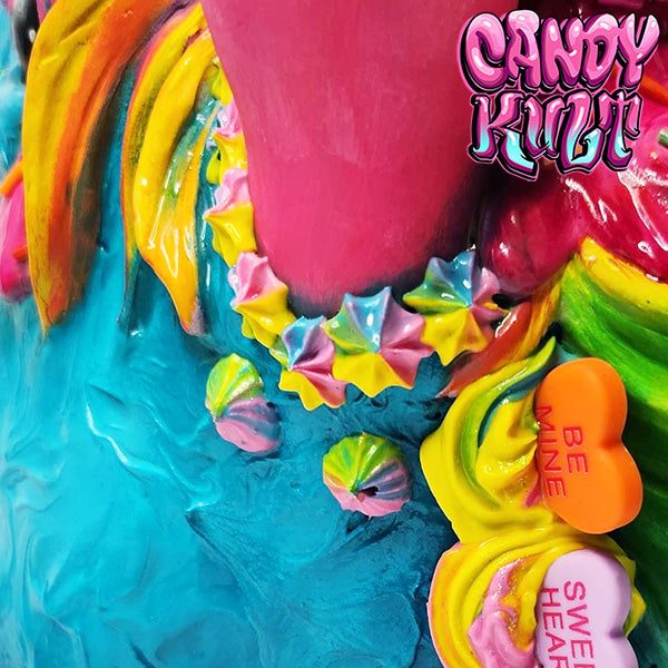 Rainbow Cake Unicorn Sculpture Candy Kult Cake Unicorns Candy Cult - Candy Kult Land - Wishbone - Boo Kitty - Panku - Frosti - Toxic Kitten - Hex - Heart - Cult Candy - Ca