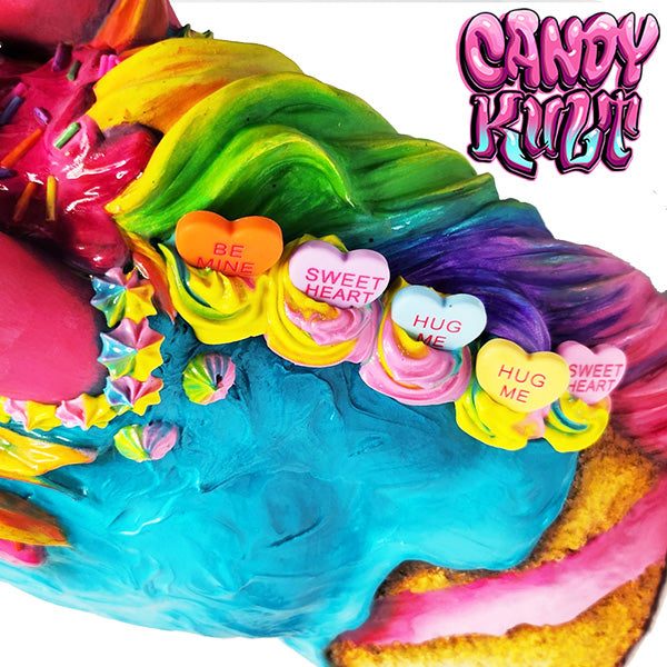 Rainbow Cake Unicorn Sculpture Candy Kult Cake Unicorns Candy Cult - Candy Kult Land - Wishbone - Boo Kitty - Panku - Frosti - Toxic Kitten - Hex - Heart - Cult Candy - Ca