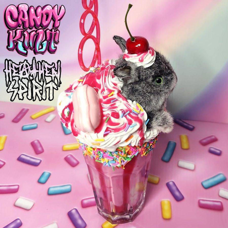 Rainbow Cherry Milkshake Bunny Candy Kult bunny milkshake taxidermy Candy Cult - Candy Kult Land - Wishbone - Boo Kitty - Panku - Frosti - Toxic Kitten - Hex - Heart - Cult Candy - Ca