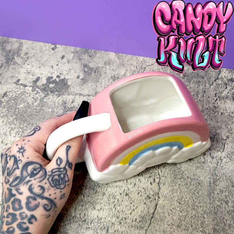 Rainbow Clouds Mug Candy Kult Candy Cult - Candy Kult Land - Wishbone - Boo Kitty - Panku - Frosti - Toxic Kitten - Hex - Heart - Cult Candy - Ca