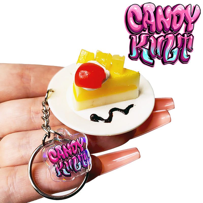 Slice Of Cake Candy Kult Key Chain Candy Kult key chain key ring keychain Candy Cult - Candy Kult Land - Wishbone - Boo Kitty - Panku - Frosti - Toxic Kitten - Hex - Heart - Cult Candy - Ca