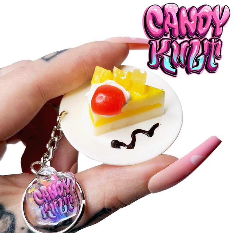 Slice Of Cake Candy Kult Key Chain Candy Kult key chain key ring keychain Candy Cult - Candy Kult Land - Wishbone - Boo Kitty - Panku - Frosti - Toxic Kitten - Hex - Heart - Cult Candy - Ca
