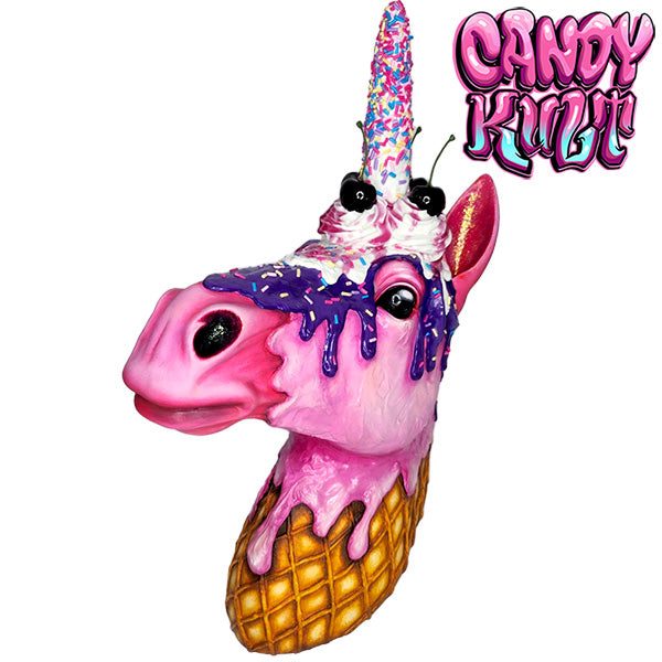 Strawberry Bubble Gum Ice Cream Unicorn Sculpture Candy Kult Ice Cream Unicorns Candy Cult - Candy Kult Land - Wishbone - Boo Kitty - Panku - Frosti - Toxic Kitten - Hex - Heart - Cult Candy - Ca