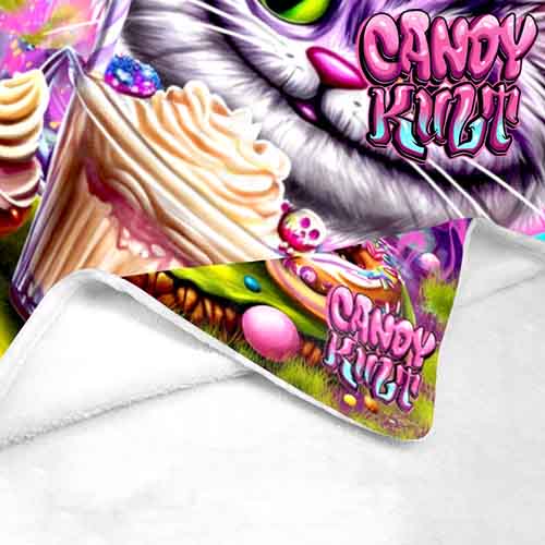Cheshire Cat Tea Party Candy Kult Micro Fleece Blanket - Candy Kult - Candy Cult - Candy Kult Land - Wishbone - Boo Kitty - Panku - Frosti - Toxic Kitten - Hex-Heart - Cult Candy - Cake High Heels - [product_vendor}