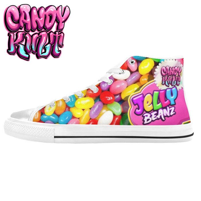 Jelly Beanz White Women's High Top Canvas Shoes - Candy Kult - Candy Cult - Candy Kult Land - Wishbone - Boo Kitty - Panku - Frosti - Toxic Kitten - Hex-Heart - Cult Candy - Cake High Heels - [product_vendor}