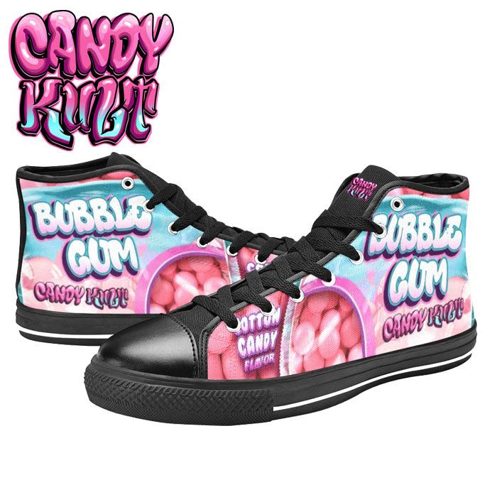 Cotton Candy Bubble Gum Men’s High Top Canvas Shoes - Candy Kult - Candy Cult - Candy Kult Land - Wishbone - Boo Kitty - Panku - Frosti - Toxic Kitten - Hex-Heart - Cult Candy - Cake High Heels - [product_vendor}