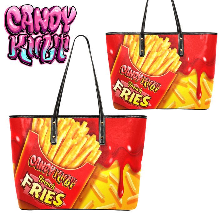 Want Fries With That? Candy Kult Large Tote Bag - Candy Kult - Candy Cult - Candy Kult Land - Wishbone - Boo Kitty - Panku - Frosti - Toxic Kitten - Hex-Heart - Cult Candy - Cake High Heels - [product_vendor}