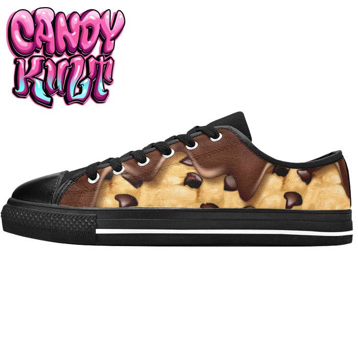 Chocolate Chip Cookie Women's Low Canvas Shoes - Candy Kult - Candy Cult - Candy Kult Land - Wishbone - Boo Kitty - Panku - Frosti - Toxic Kitten - Hex-Heart - Cult Candy - Cake High Heels - [product_vendor}