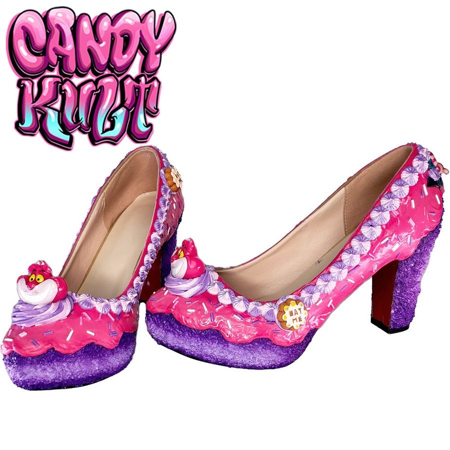 Cheshire Tea Party Cake High Heel Shoes - Candy Kult - Candy Cult - Candy Kult Land - Wishbone - Boo Kitty - Panku - Frosti - Toxic Kitten - Hex-Heart - Cult Candy - Cake High Heels - [product_vendor}