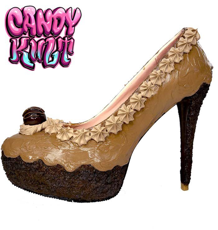 Chocolate Cake High Heel Shoes - Candy Kult - Candy Cult - Candy Kult Land - Wishbone - Boo Kitty - Panku - Frosti - Toxic Kitten - Hex-Heart - Cult Candy - Cake High Heels - [product_vendor}