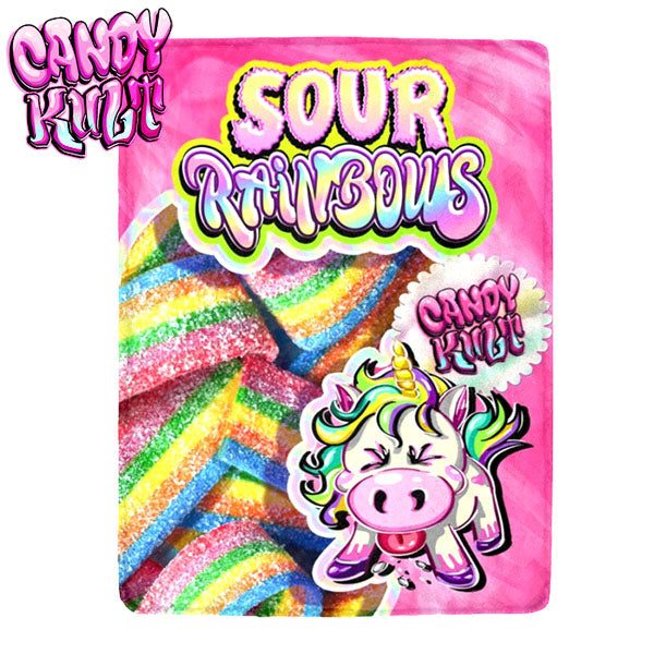 Unicorn Sour Rainbows Candy Kult Micro Fleece Blanket - Candy Kult - Candy Cult - Candy Kult Land - Wishbone - Boo Kitty - Panku - Frosti - Toxic Kitten - Hex-Heart - Cult Candy - Cake High Heels - [product_vendor}