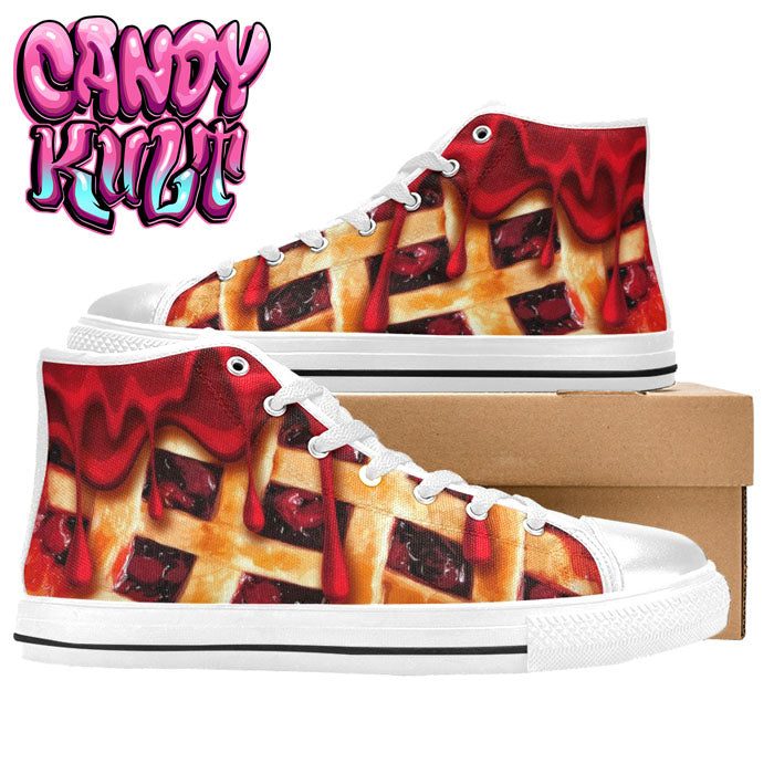 Oh My Cherry Pie Men’s High Top Canvas Shoes - Candy Kult - Candy Cult - Candy Kult Land - Wishbone - Boo Kitty - Panku - Frosti - Toxic Kitten - Hex-Heart - Cult Candy - Cake High Heels - [product_vendor}