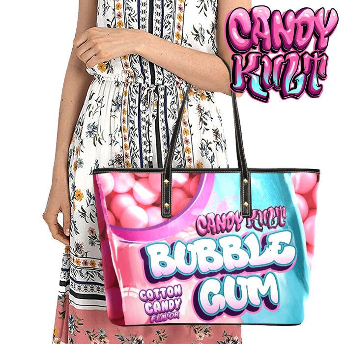 Cotton Candy Bubble Gum Candy Kult Large Tote Bag - Candy Kult - Candy Cult - Candy Kult Land - Wishbone - Boo Kitty - Panku - Frosti - Toxic Kitten - Hex-Heart - Cult Candy - Cake High Heels - [product_vendor}