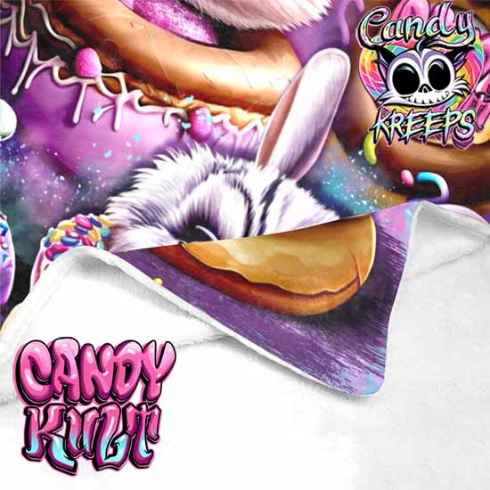 Sugar & Fizz The Donut Bunnies Candy Kreeps Micro Fleece Blanket - Candy Kult - Candy Cult - Candy Kult Land - Wishbone - Boo Kitty - Panku - Frosti - Toxic Kitten - Hex-Heart - Cult Candy - Cake High Heels - [product_vendor}