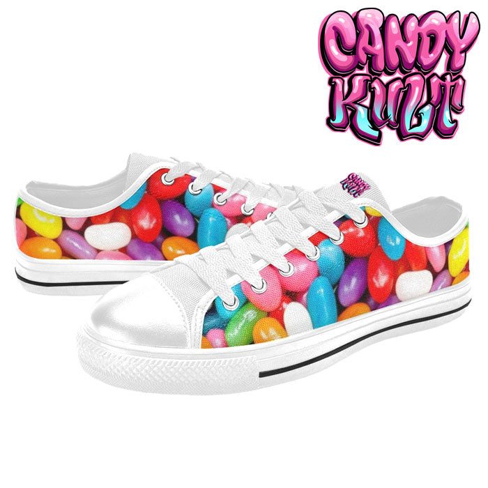 Jelly Beanz White Men's Low Canvas Shoes - Candy Kult - Candy Cult - Candy Kult Land - Wishbone - Boo Kitty - Panku - Frosti - Toxic Kitten - Hex-Heart - Cult Candy - Cake High Heels - [product_vendor}