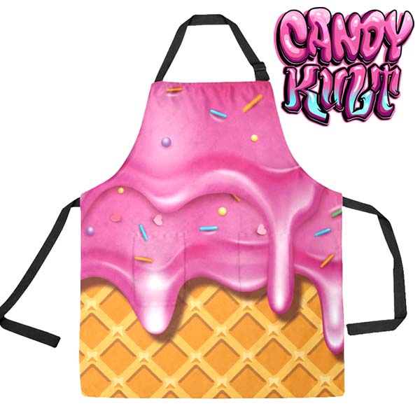 Strawberry Ice Cream Candy Kult Apron - Candy Kult - Candy Cult - Candy Kult Land - Wishbone - Boo Kitty - Panku - Frosti - Toxic Kitten - Hex-Heart - Cult Candy - Cake High Heels - [product_vendor}