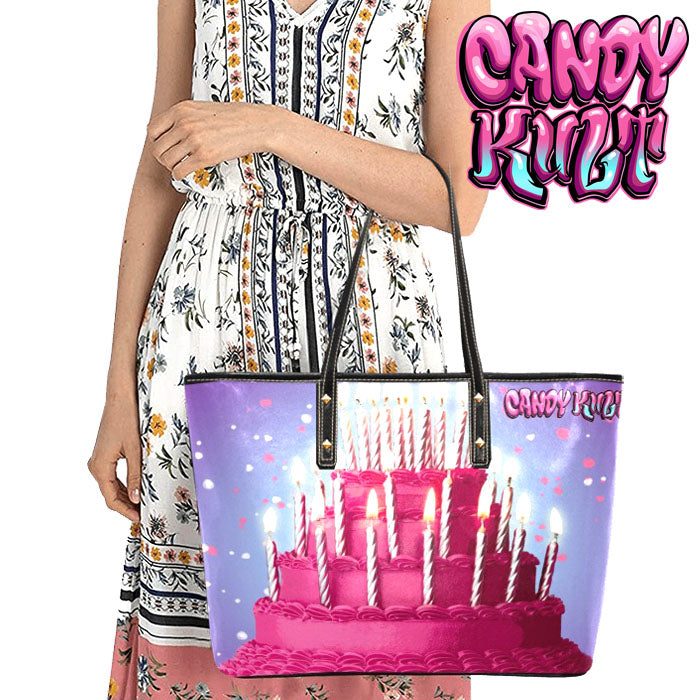 Fit For A Princess Cake Candy Kult Large Tote Bag - Candy Kult - Candy Cult - Candy Kult Land - Wishbone - Boo Kitty - Panku - Frosti - Toxic Kitten - Hex-Heart - Cult Candy - Cake High Heels - [product_vendor}