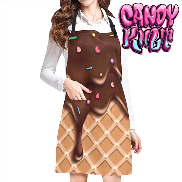 Chocolate Ice Cream Candy Kult Apron - Candy Kult - Candy Cult - Candy Kult Land - Wishbone - Boo Kitty - Panku - Frosti - Toxic Kitten - Hex-Heart - Cult Candy - Cake High Heels - [product_vendor}