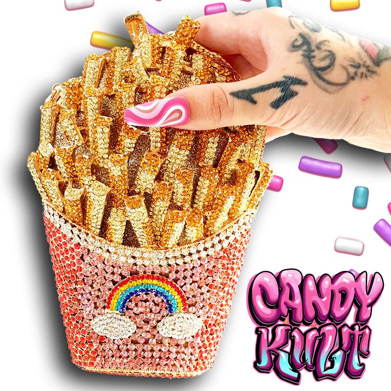 Fries Crystalized Clutch Purse - Candy Kult - Candy Cult - Candy Kult Land - Wishbone - Boo Kitty - Panku - Frosti - Toxic Kitten - Hex-Heart - Cult Candy - Cake High Heels - [product_vendor}
