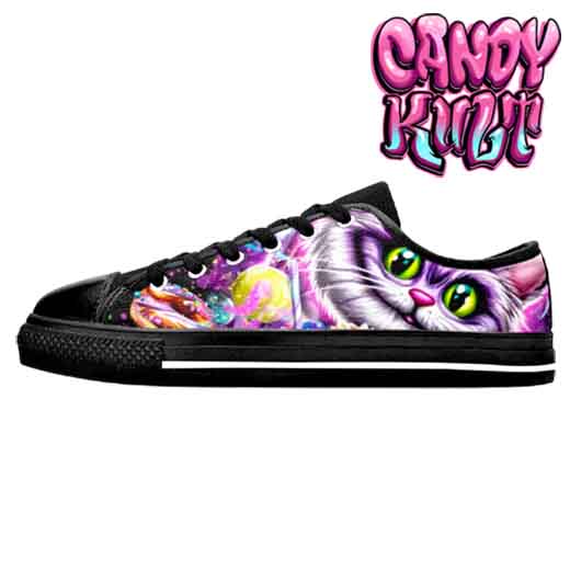 Cheshire Cat Tea Party Women's Low Canvas Shoes - Candy Kult - Candy Cult - Candy Kult Land - Wishbone - Boo Kitty - Panku - Frosti - Toxic Kitten - Hex-Heart - Cult Candy - Cake High Heels - [product_vendor}